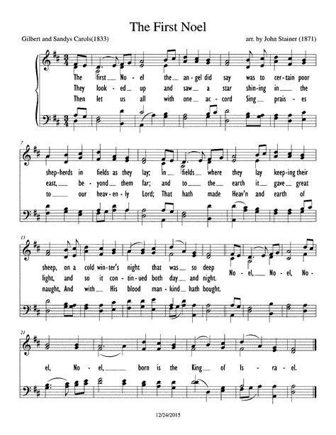 The First Noel Sheet Music Satb