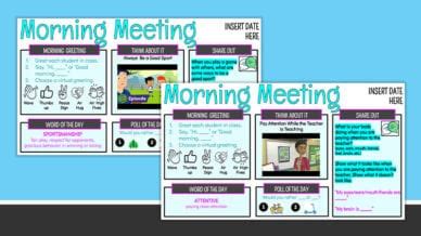 10 Interactive Morning Meeting Google Slides for January