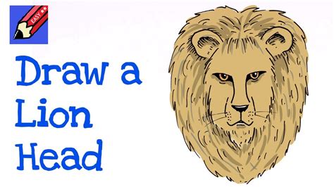 How to Draw a Lion Head Real Easy - YouTube