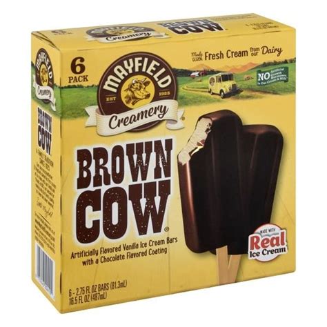 Mayfield Ice Cream Bars, Brown Cow, 6 Pack (6 each) - Instacart