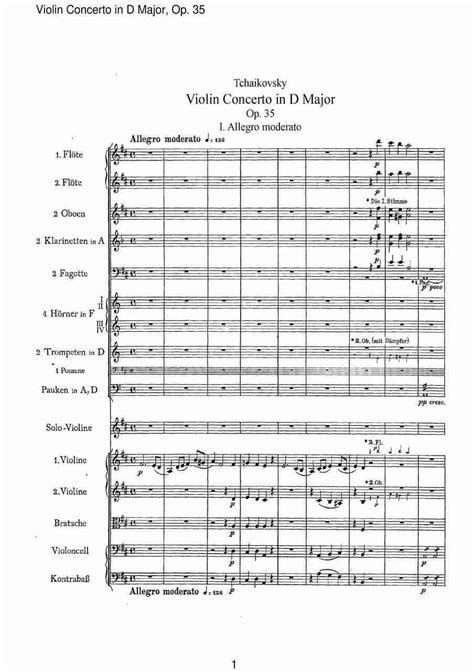 Tchaikovsky - Violin Concerto, Op.35 - Score