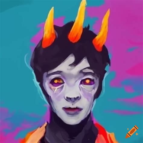 Colorful monster character from homestuck on Craiyon