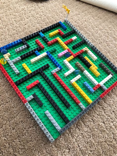 A lego maze, kept the kids busy for some time and few brick moves made a new challenge every ...