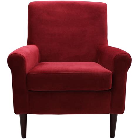 Fox Hill Ellis Rolled Arm Lounge Chair, Red - Walmart.com