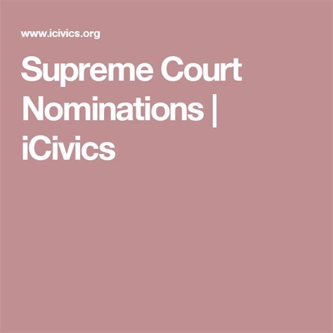 Supreme Court Nominations Worksheet | TUTORE.ORG - Master of Documents