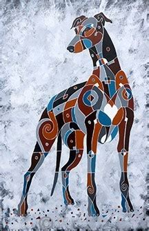 Contemporary Greyhound Art – Canvas Print - Barbara Rush Fine Art