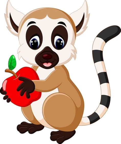 Premium Vector | Cute lemur cartoon