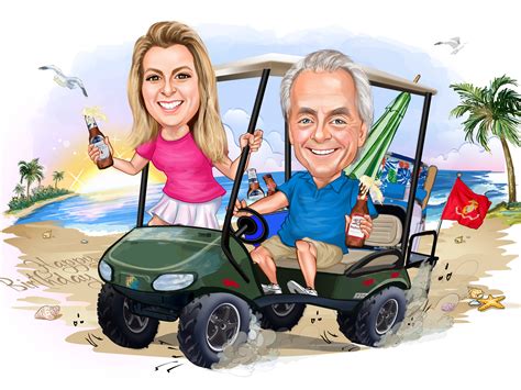 Digital Caricatures - Anniversary Couple Caricature by Jenae on Dribbble