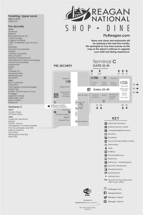 Ronald Reagan Washington Airport(DCA) Terminal Maps, Shops, Restaurants ...