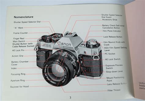 Canon AE-1 Program 35mm SLR Camera Original Instruction Booklet / Owner's Manual / User's Guide ...