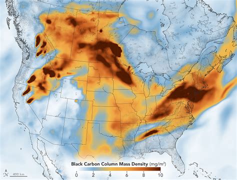Wildfire smoke blankets North American skies