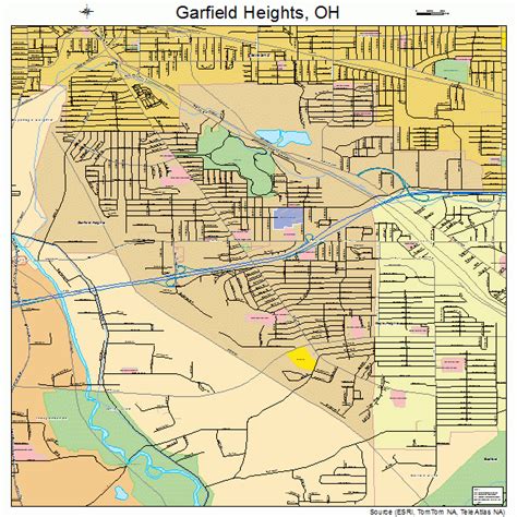 Garfield Heights Ohio Street Map 3929428