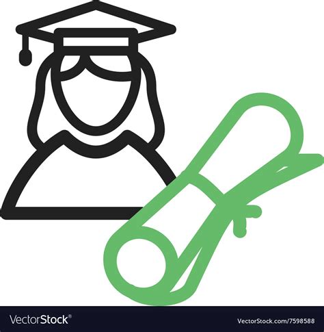 Female Graduate Royalty Free Vector Image - VectorStock