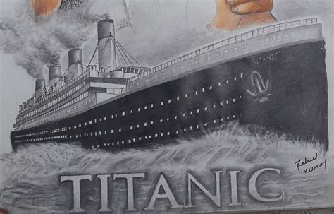 Titanic Ship Pencil Drawing