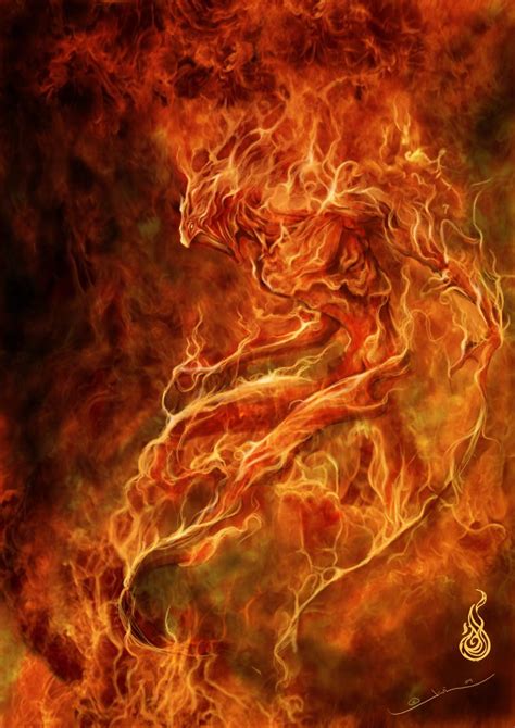 Fire elemental by javi-ure on DeviantArt