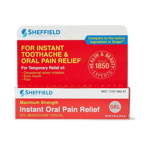 Dr. Sheffield's Oral Toothache Relief Gel .33oz 1Ct