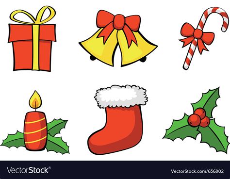 Christmas symbols Royalty Free Vector Image - VectorStock