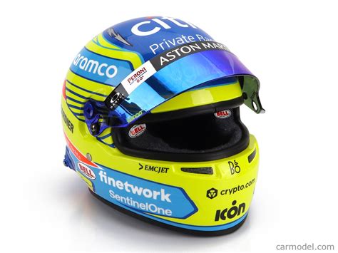 MINI HELMET 4100224 Scala 1/2 | BELL HELMET F1 CASCO HELMET ASTON MARTIN AMR23 TEAM ARAMCO ...