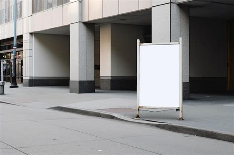 Premium Photo | A blank white mockup sign isolated outside ai generative