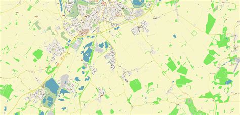 Bedford UK Map Vector City Plan High Detailed Street Map editable Adobe ...