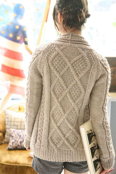 Free Knitting Pattern Chunky Long Cardigan - Mikes Nature