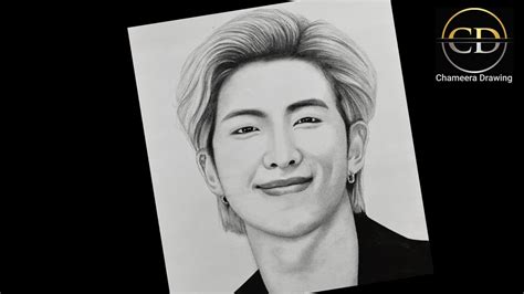 How to draw BTS RM || step by step Pencil Drawing || Easy Drawing Tutorial || - YouTube