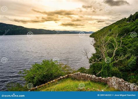 Sunset Over Loch Ness, Famous for Its Monster Nessie, in Scotland ...