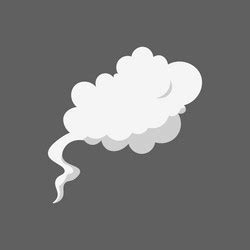 Cartoon smoke cloud comic stem effect fog Vector Image