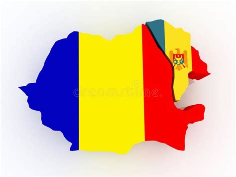 Map Of Romania And Moldova. Stock Illustration - Illustration of nation ...