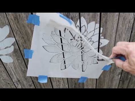 Paint your fence with large flower stencils by cutting edge stencils stencil for painting on ...