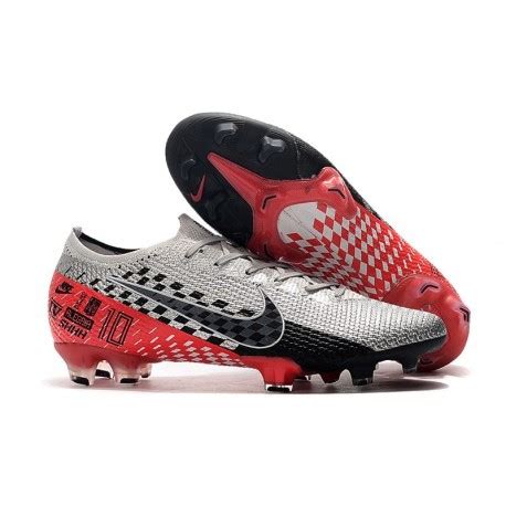 Neymar Nike Mercurial Vapor 13 Elite NJR FG Chrome Black Red Orbit ...