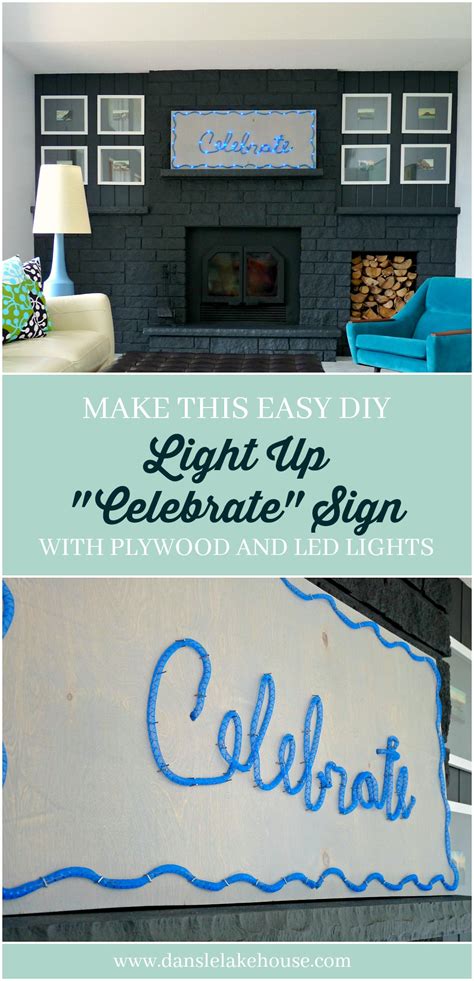 DIY LED "Celebrate" Plywood Sign | Dans le Lakehouse