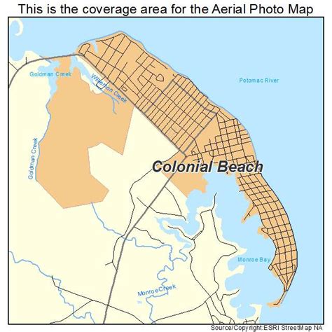 Aerial Photography Map of Colonial Beach, VA Virginia