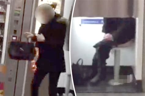 WATCH: Young woman caught taking poo in train station photo booth | Daily Star