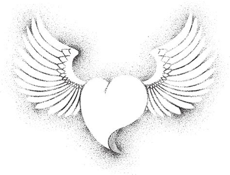 Winged Heart Graffiti Stencil Stock Illustration - Download Image Now - iStock