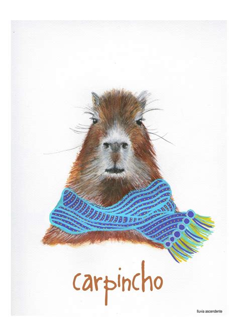 Día 1: El Carpincho #illustration #ilustracion #carpincho #capybara #acuarela #watercolor # ...