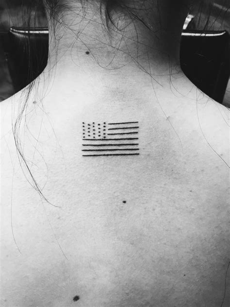 simple American flag tattoo black and white … | Patriotic tattoos, Flag ...