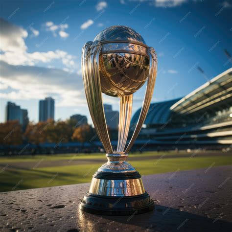 Premium AI Image | ICC Men's cricket world cup trophy