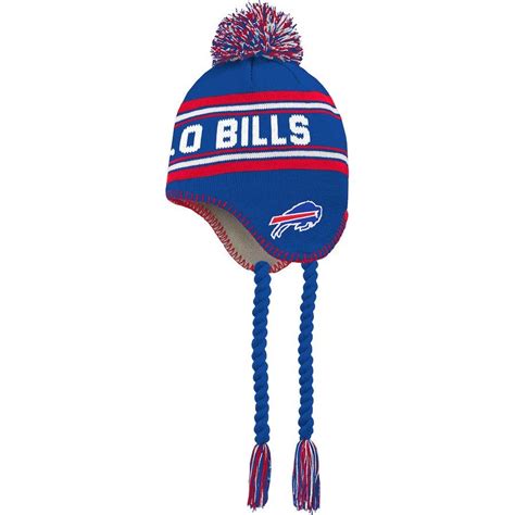 Buffalo Bills Toddler Jacquard Tassel Knit Hat with Pom – Royal/Red | Knitted hats, Royal red, Hats