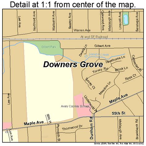 Downers Grove Illinois Street Map 1720591