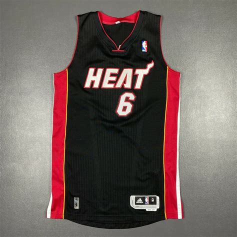 100% Authentic Lebron James Adidas Heat Jersey Size M 4