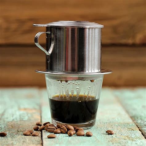 Stainless Steel Vietnamese Coffee Drip Pot Coffee Filter Infuser Office Home Traveling Coffee ...