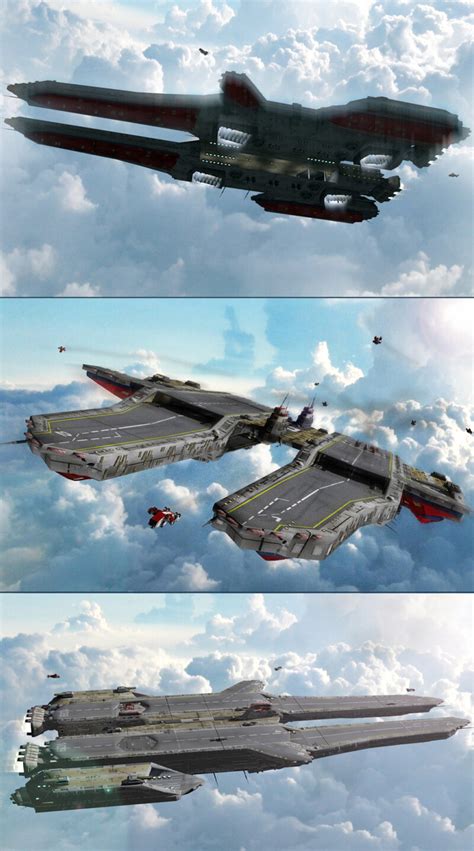 Flying Aircraft Carrier by Shawn Davis : r/ImaginaryAviation