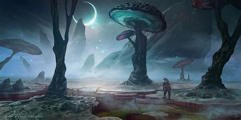 Alien Landscape 02 by AlynSpiller on DeviantArt | Fantasy landscape, Alien landscape concept art ...