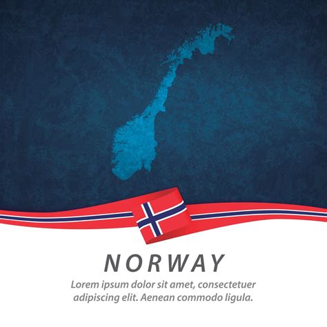 Norway flag with map 2711446 Vector Art at Vecteezy