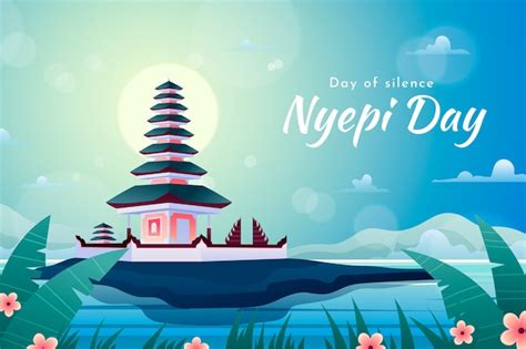 Free Vector | Gradient nyepi celebration background