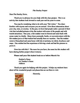 Flat Stanley Project Host Letter by Anitra Svendsen | TPT