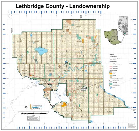 Lethbridge County Landowner map - County 26. County and Municipal ...