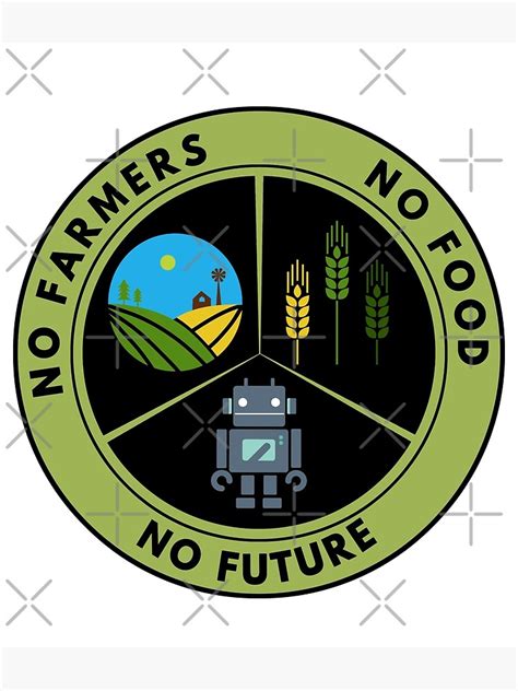 "No Farms No Food" Poster by ThePatcher | Redbubble