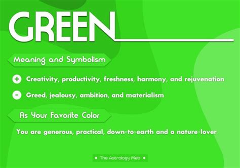 Green Color Meaning and Symbolism | The Astrology Web | Green color meaning, Color meanings ...